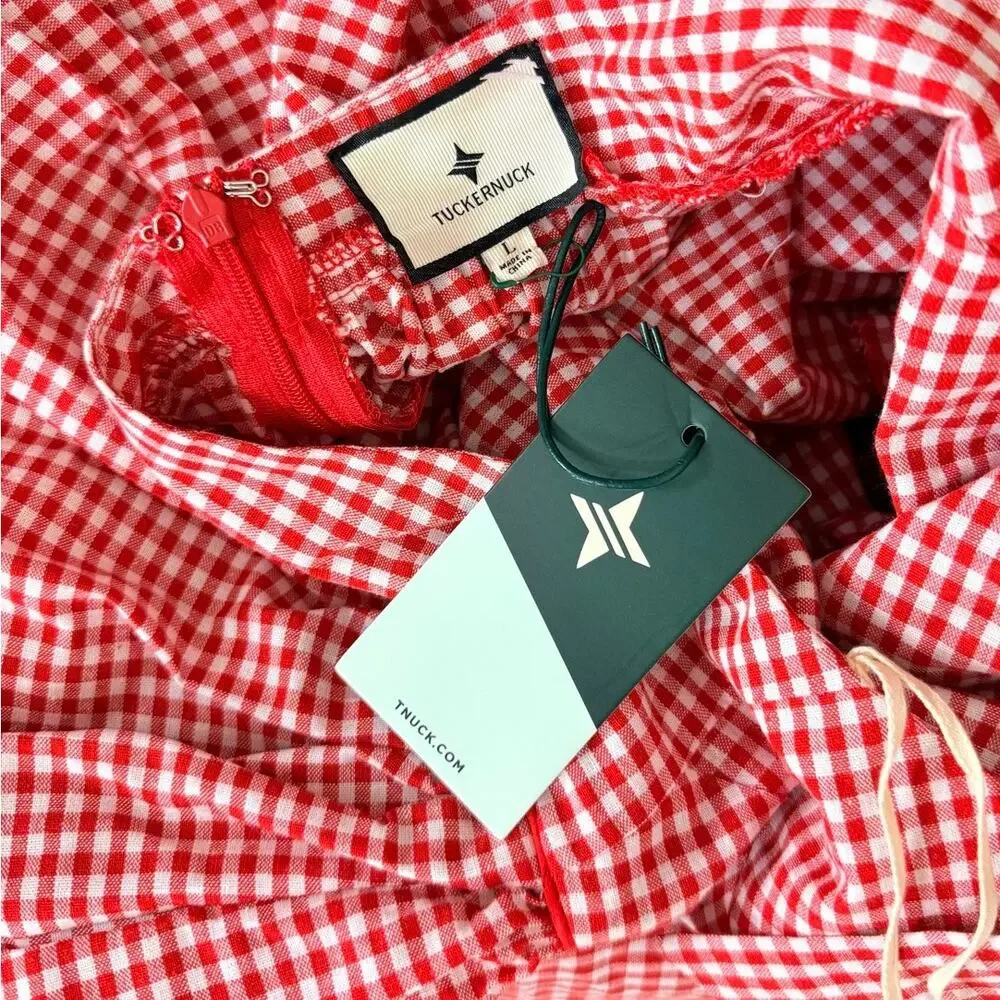 Tuckernuck Red Gingham Halter Marcie Dress - Picture 9 of 10